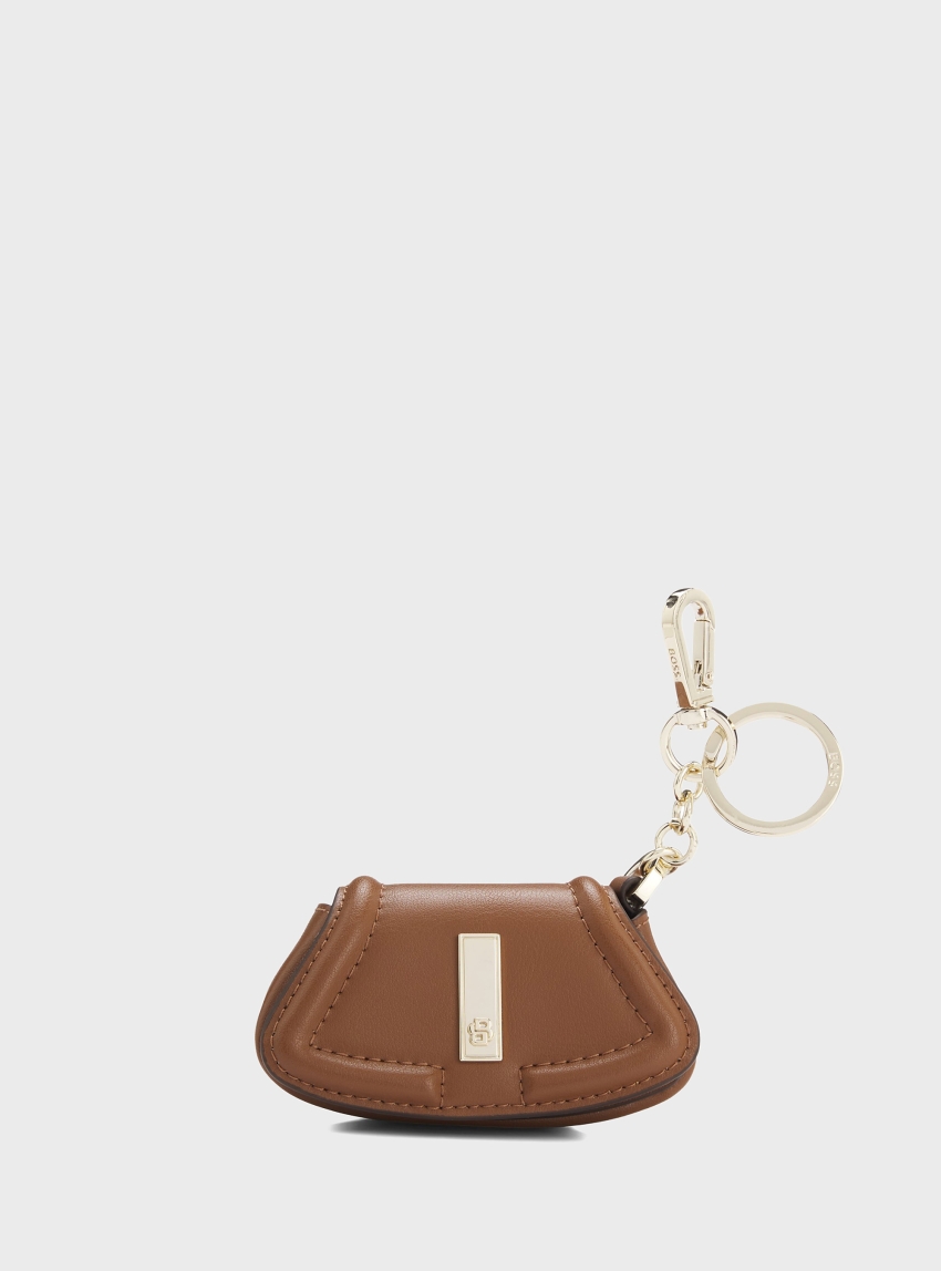 BOSS Ariell Key Ring With Nappa-Leather Charm ARIELL - Light Brown
