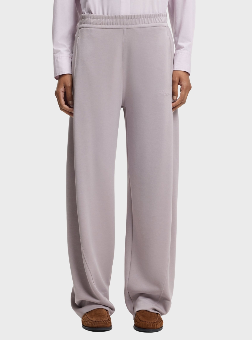 BOSS Balloon-Fit Tracksuit Bottoms With Logo Embroidery C_Eluxey - Lilac