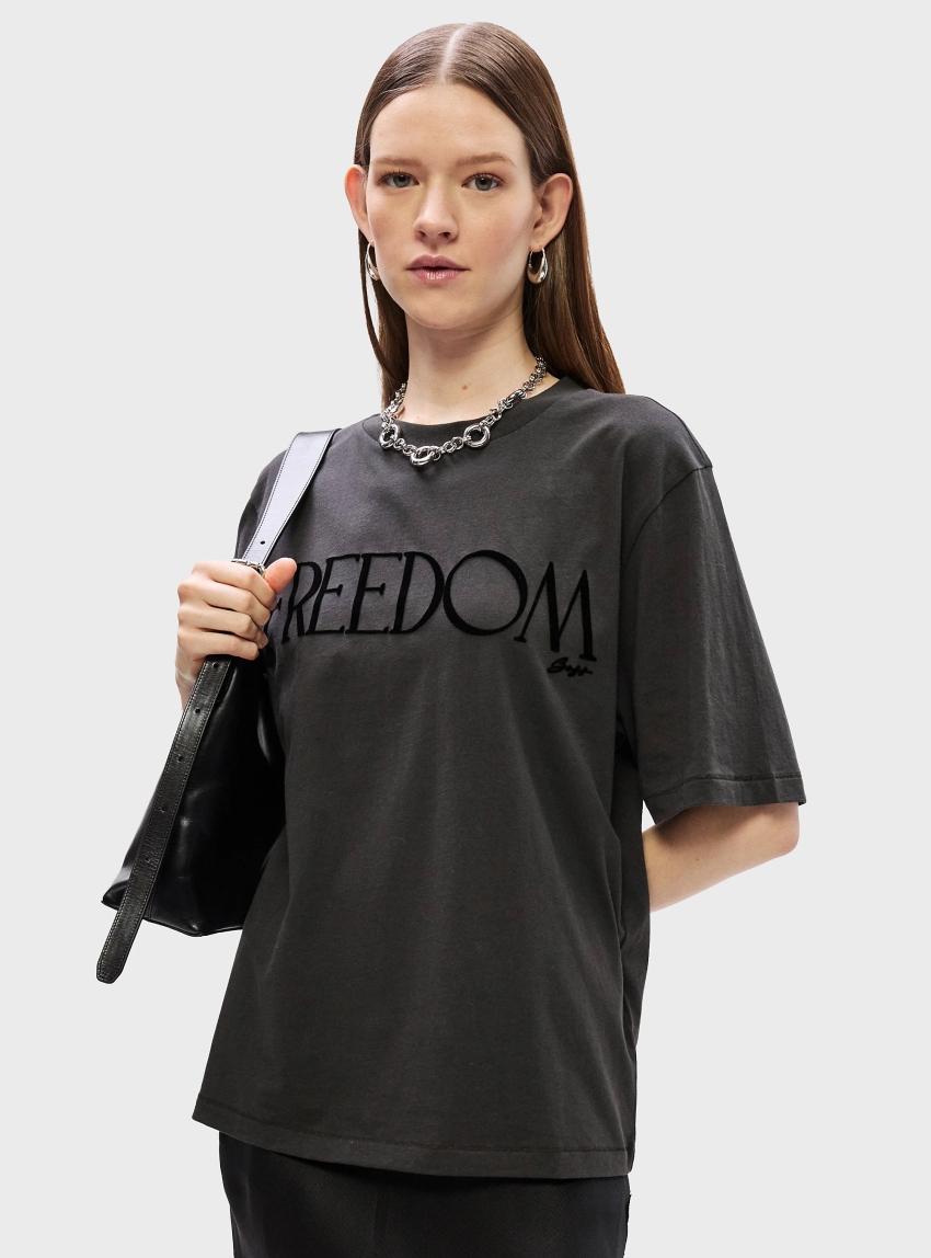 BOSS Relaxed-Fit T-Shirt  C_Eregular_1 - Dark Grey