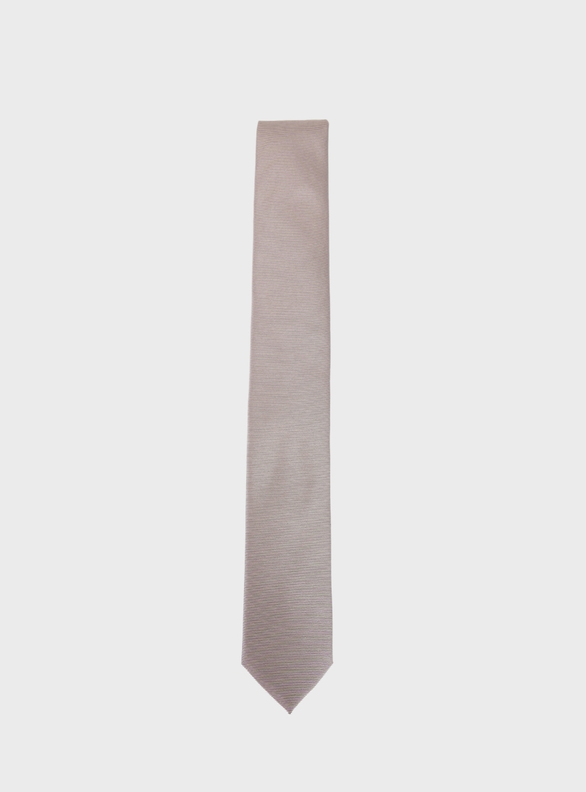 HUGO Silk-Blend Tie With Jacquard Weave  Tie cm 6 - Light Bordeaux