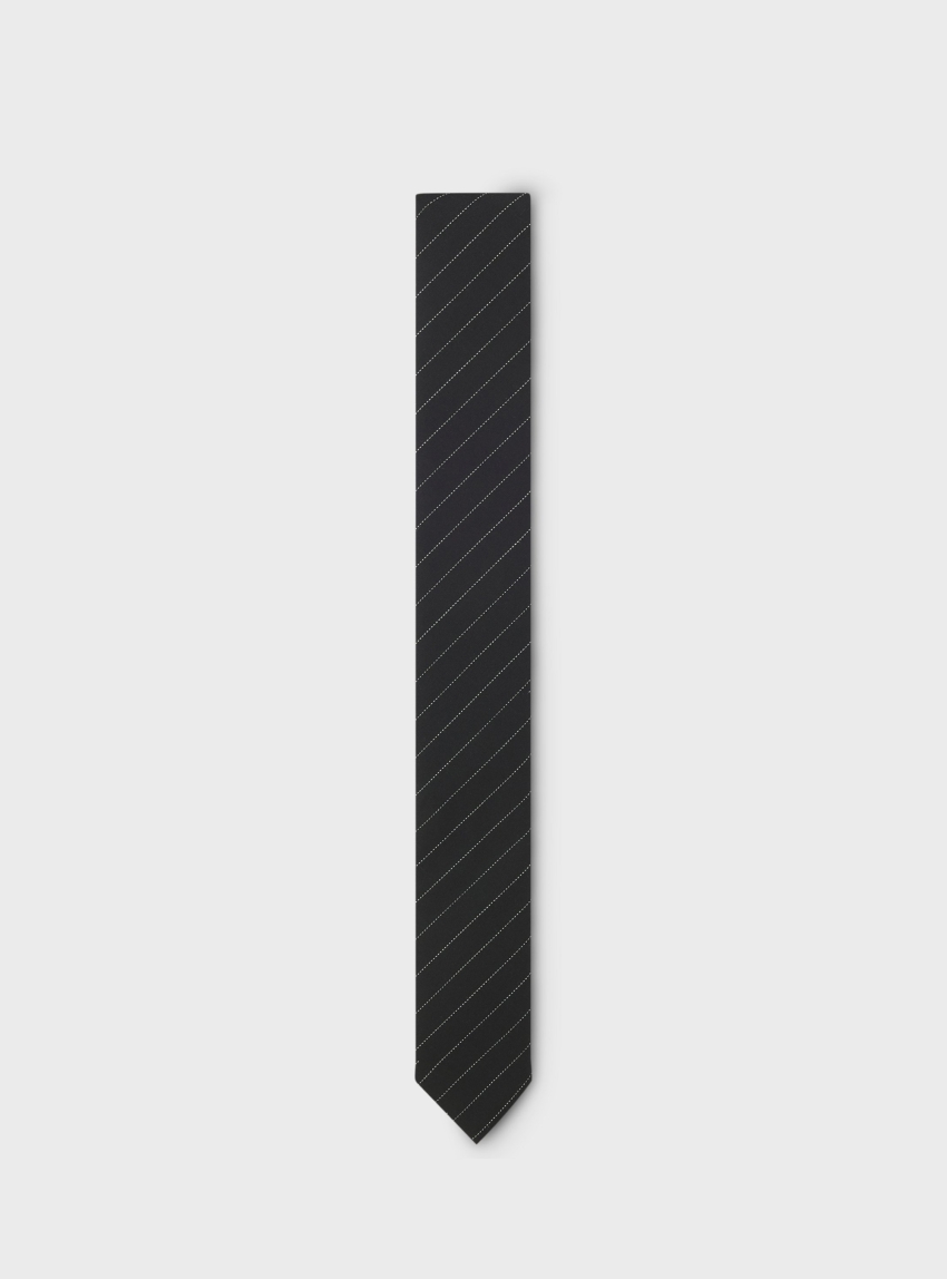 HUGO Tie With Diagonal Stripe Tie cm 6 - Black
