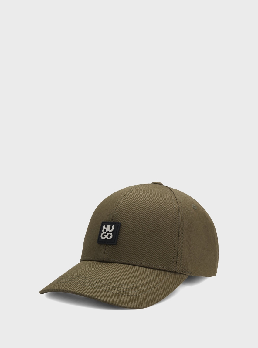HUGO Cotton-Twill Cap With Stacked Logo  Jake-ME - Light Olive