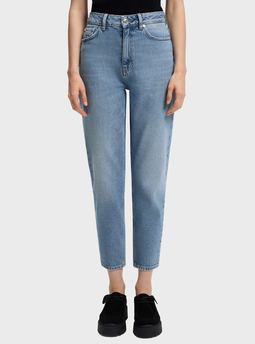 HUGO Mom-Fit Jeans With Embossed Pocket  Garlene - Medium Aged Denim