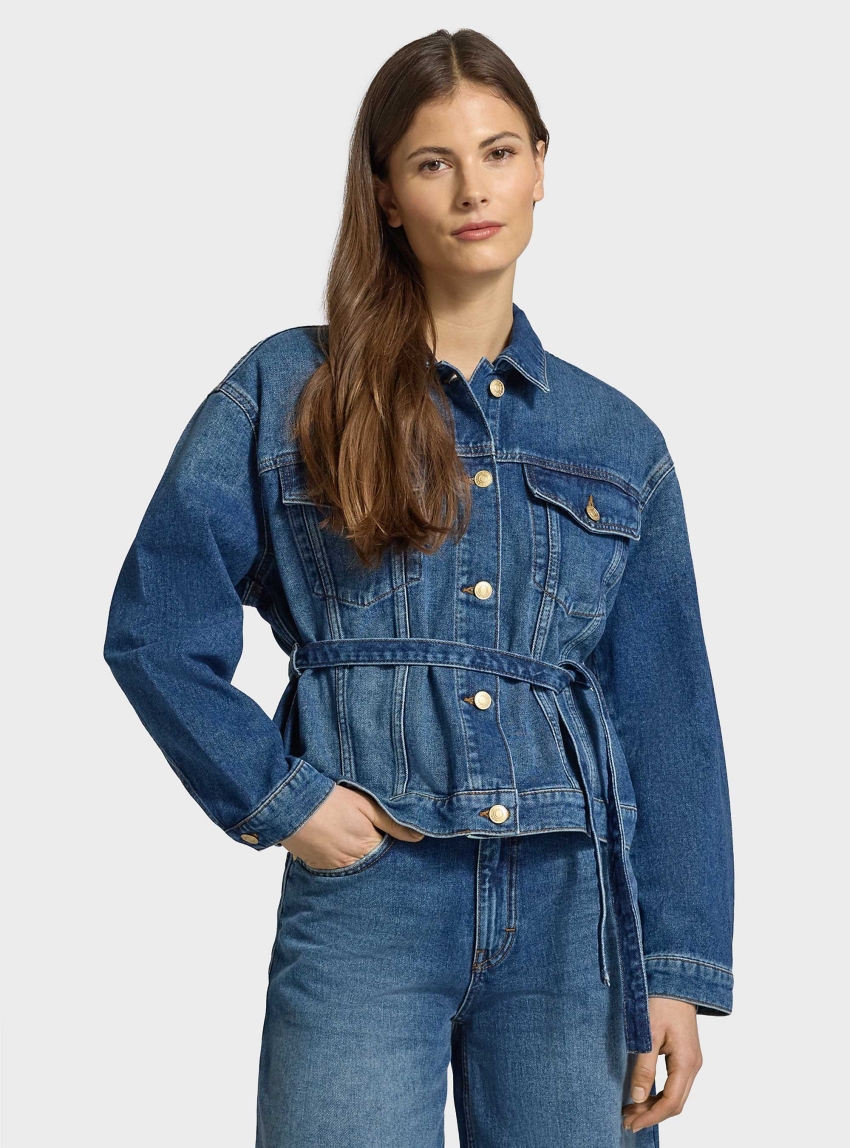 HUGO Belted Jacket Gizzie - Dark Aged Denim