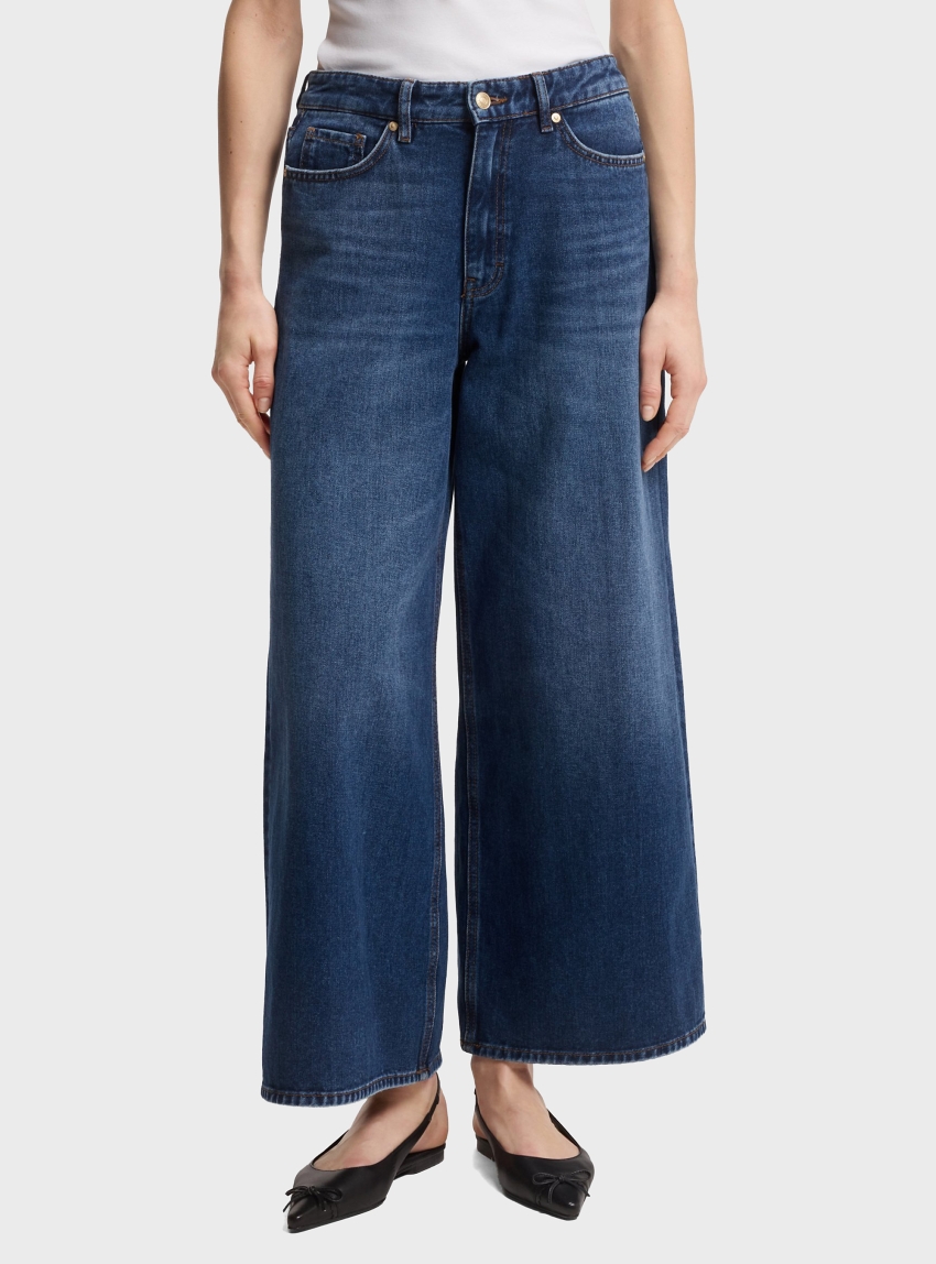 HUGO Wide-Leg Jeans Geredith - Dark Aged Denim