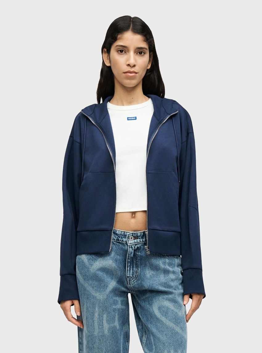 HUGO Zip Hoodie Dumanji - Navy