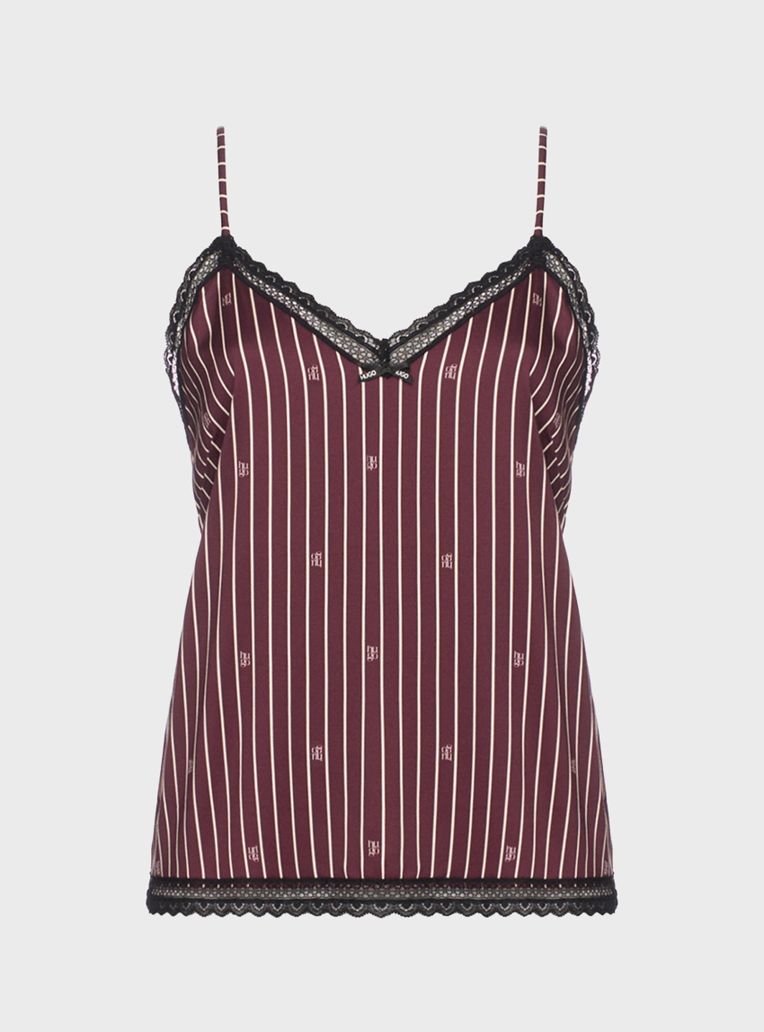 HUGO Lounge Top UNIQUE VEST - Bordeaux