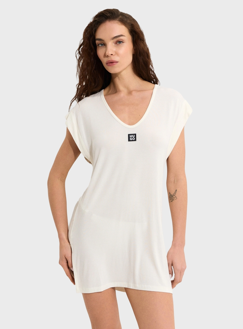 HUGO Beach Dress SIGNATURE - Natural