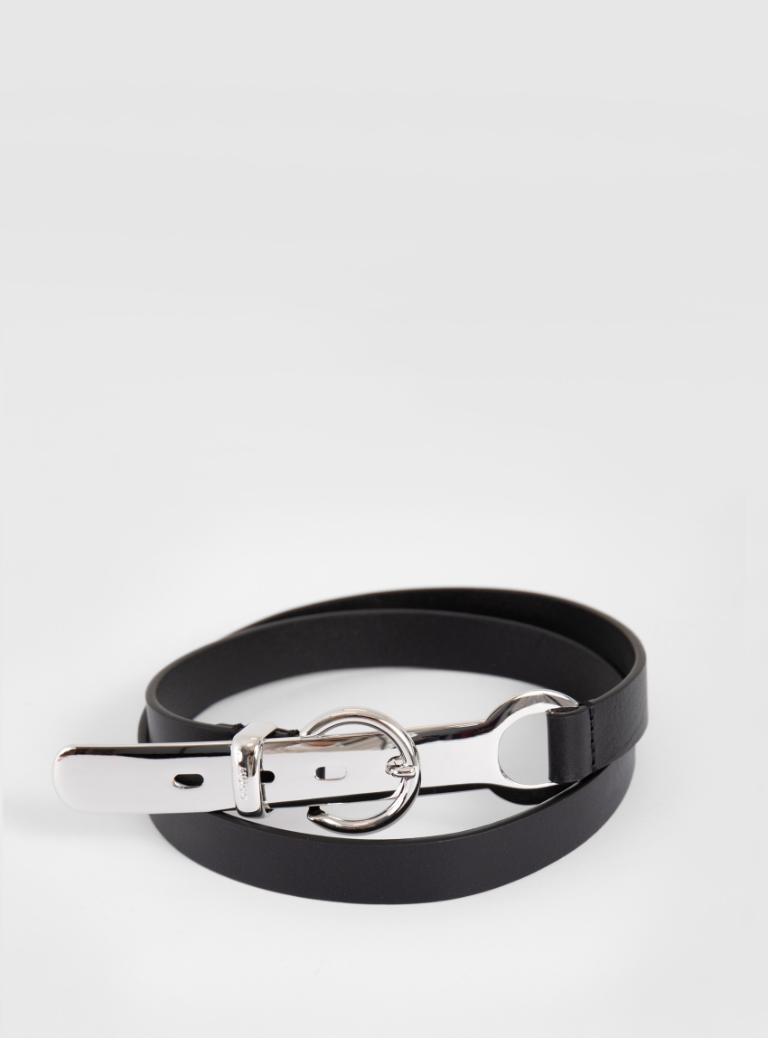 HUGO Leather Belt Nydia-Mtip_Sz20 - Black