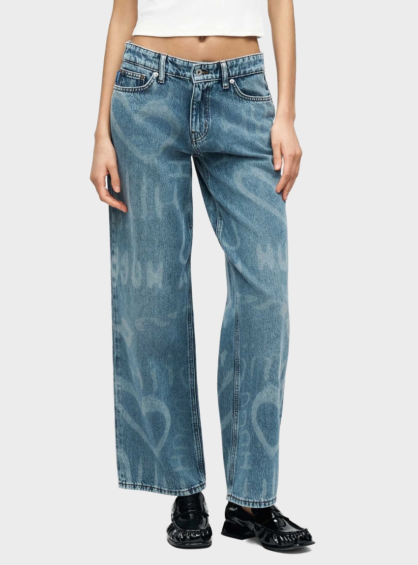 HUGO Loose-Fit Jeans  Gamala_B - Medium Aged Denim