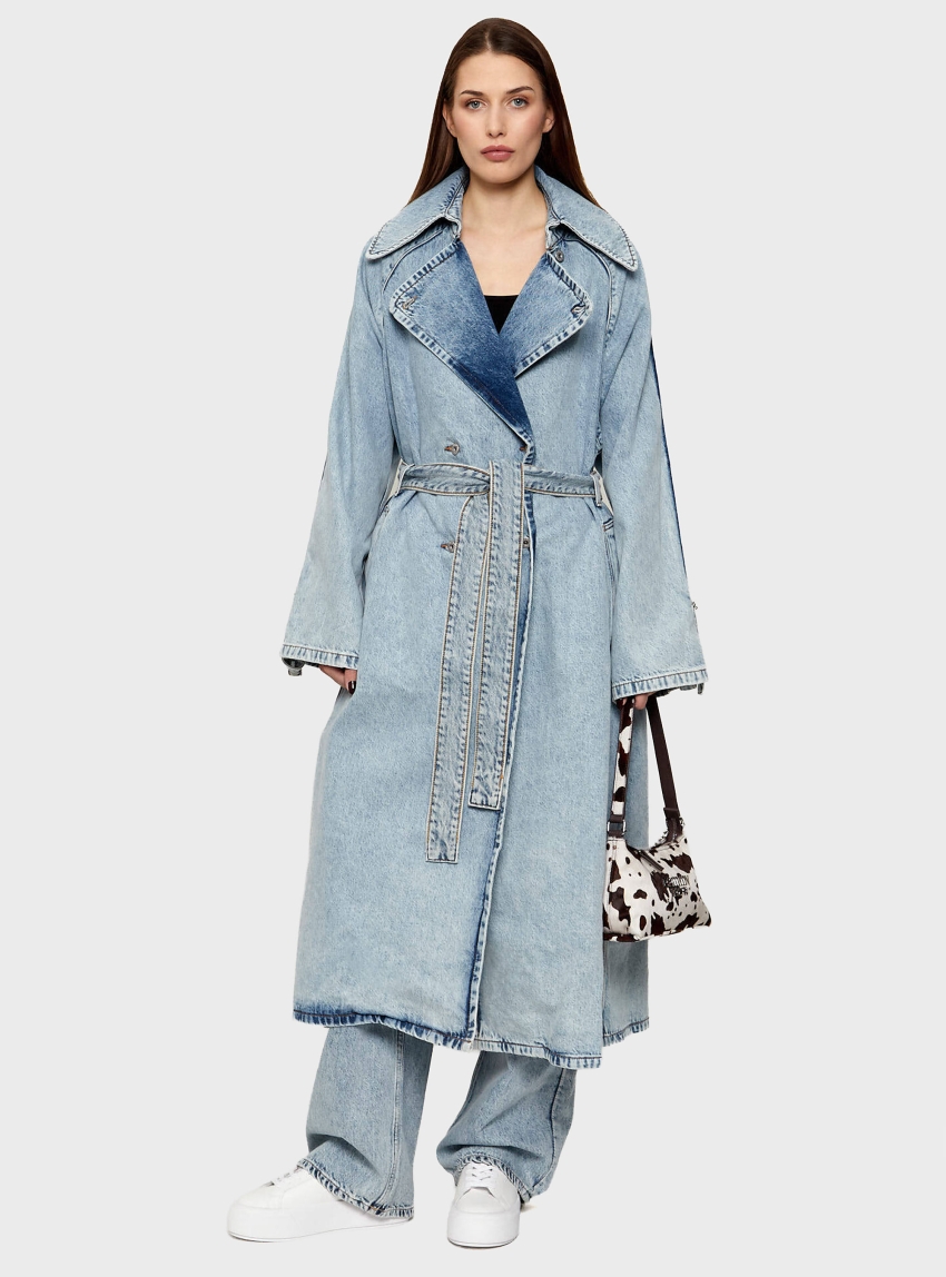 HUGO Trenchcoat Garena_3_B - Medium Aged Denim