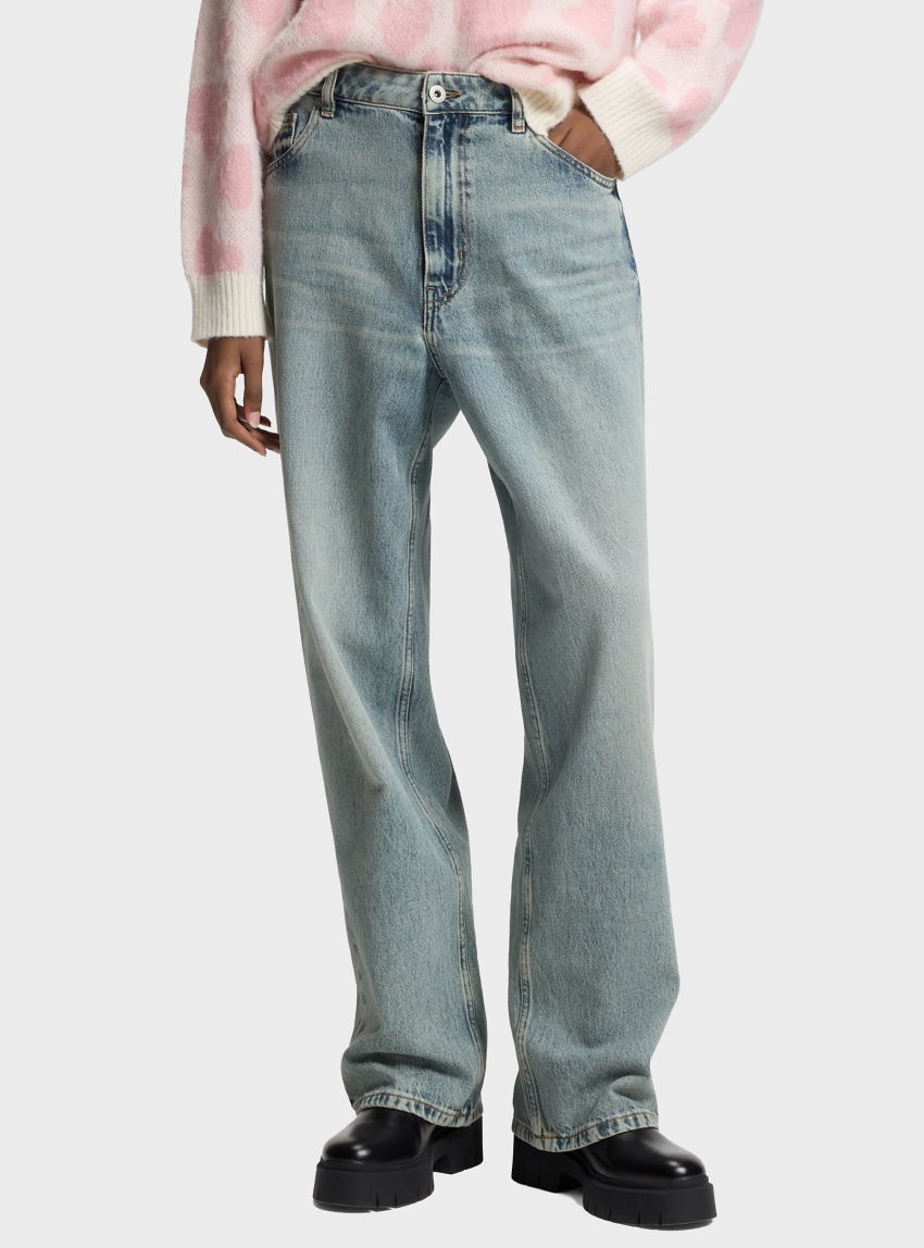 HUGO Relaxed-Fit Jeans In Rigid Denim  Leni_B - Medium Aged Denim