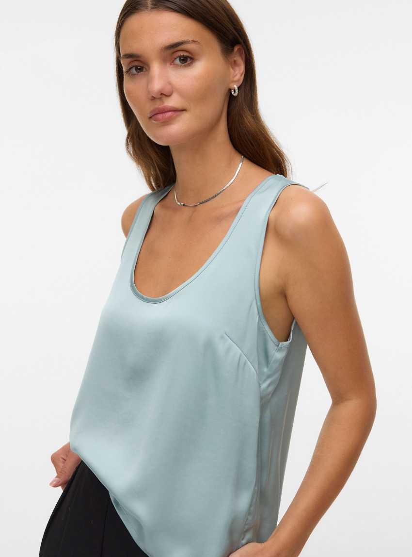 Vero Moda Aware Vinja O-Neck Top - Light Blue