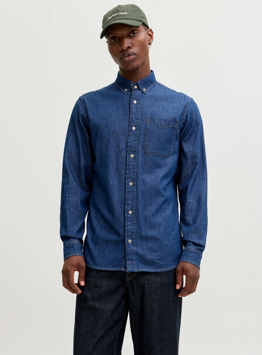 Jack & Jones Brook Oxford Shirt - Medium Aged Denim