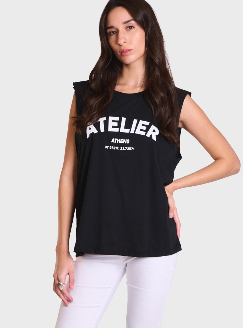 Atelier by Collectiva Noir Atelier Top - Black