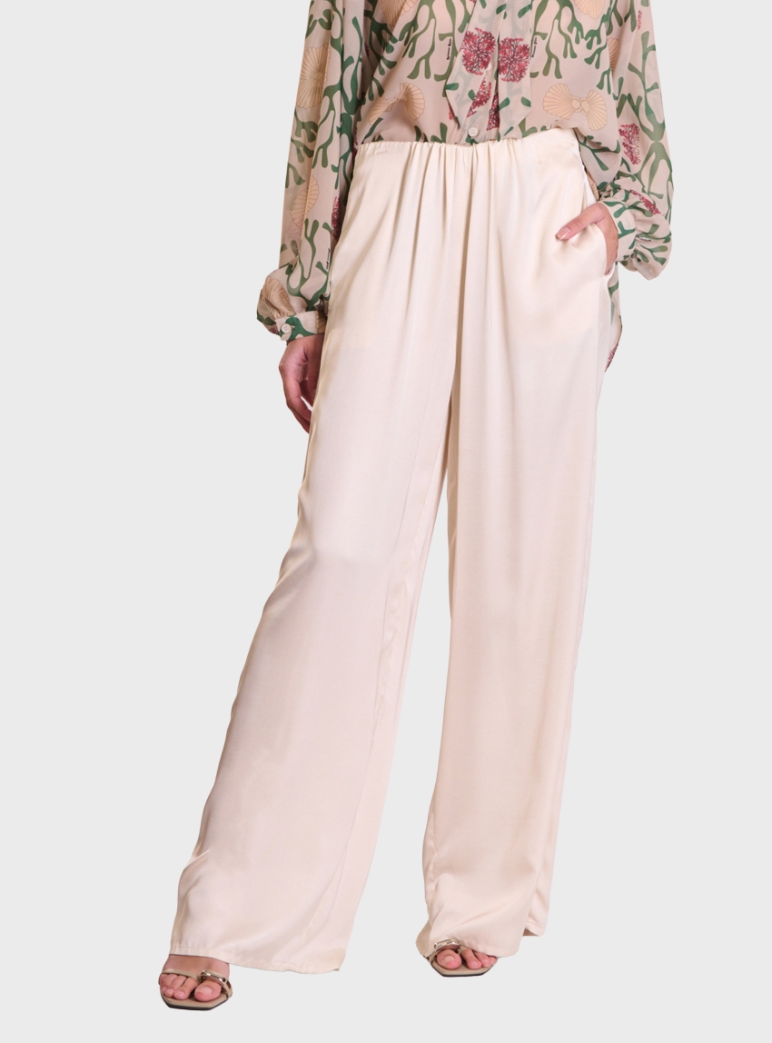 Atelier by Collectiva Noir Blossom Pants - Ecru