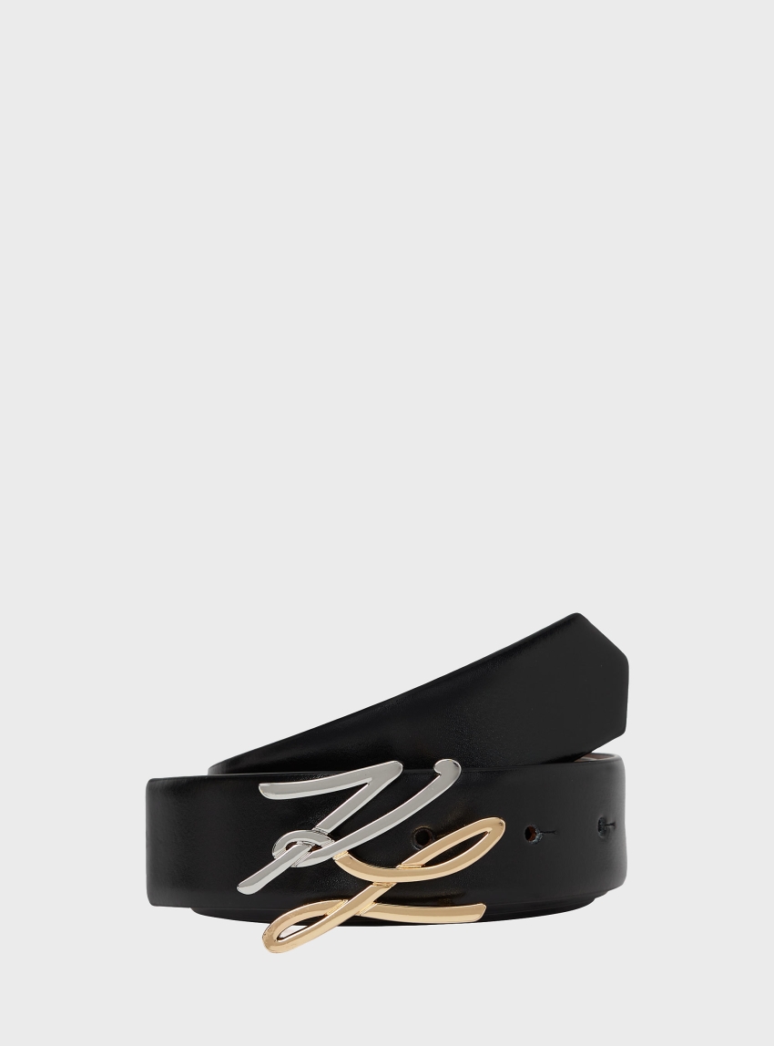 Karl Lagerfeld K/Autograph Reversible Belt - Black