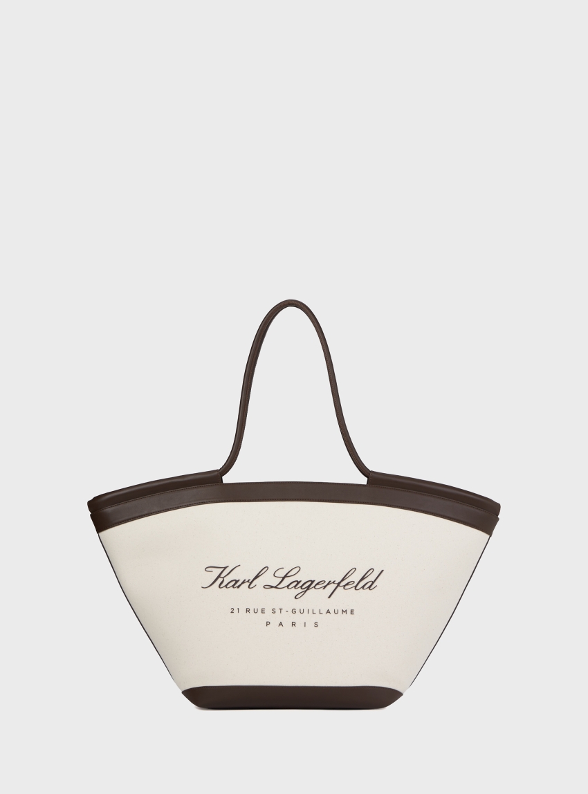 Karl Lagerfeld Hotel Karl Large Beach Tote Bag - Natural