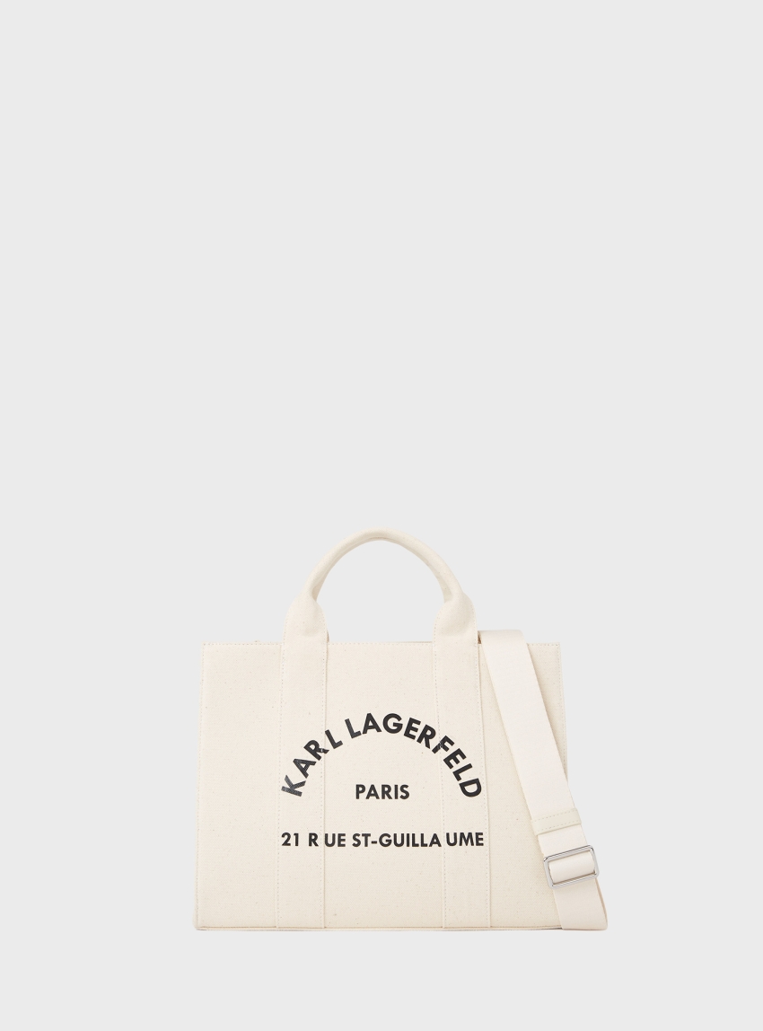 Karl Lagerfeld Rue St-Guillaume Medium Square Tote Bag - Natural