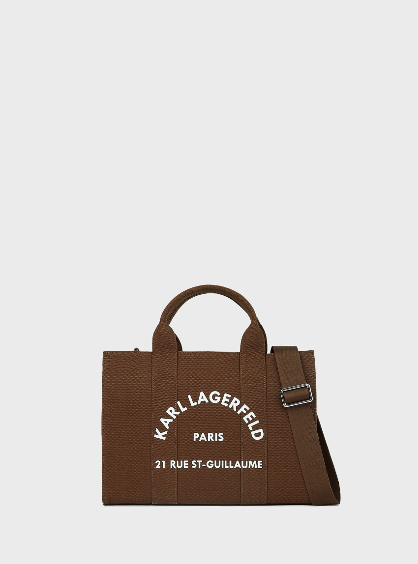 Karl Lagerfeld Rue St-Guillaume Medium Square Tote Bag - Brown
