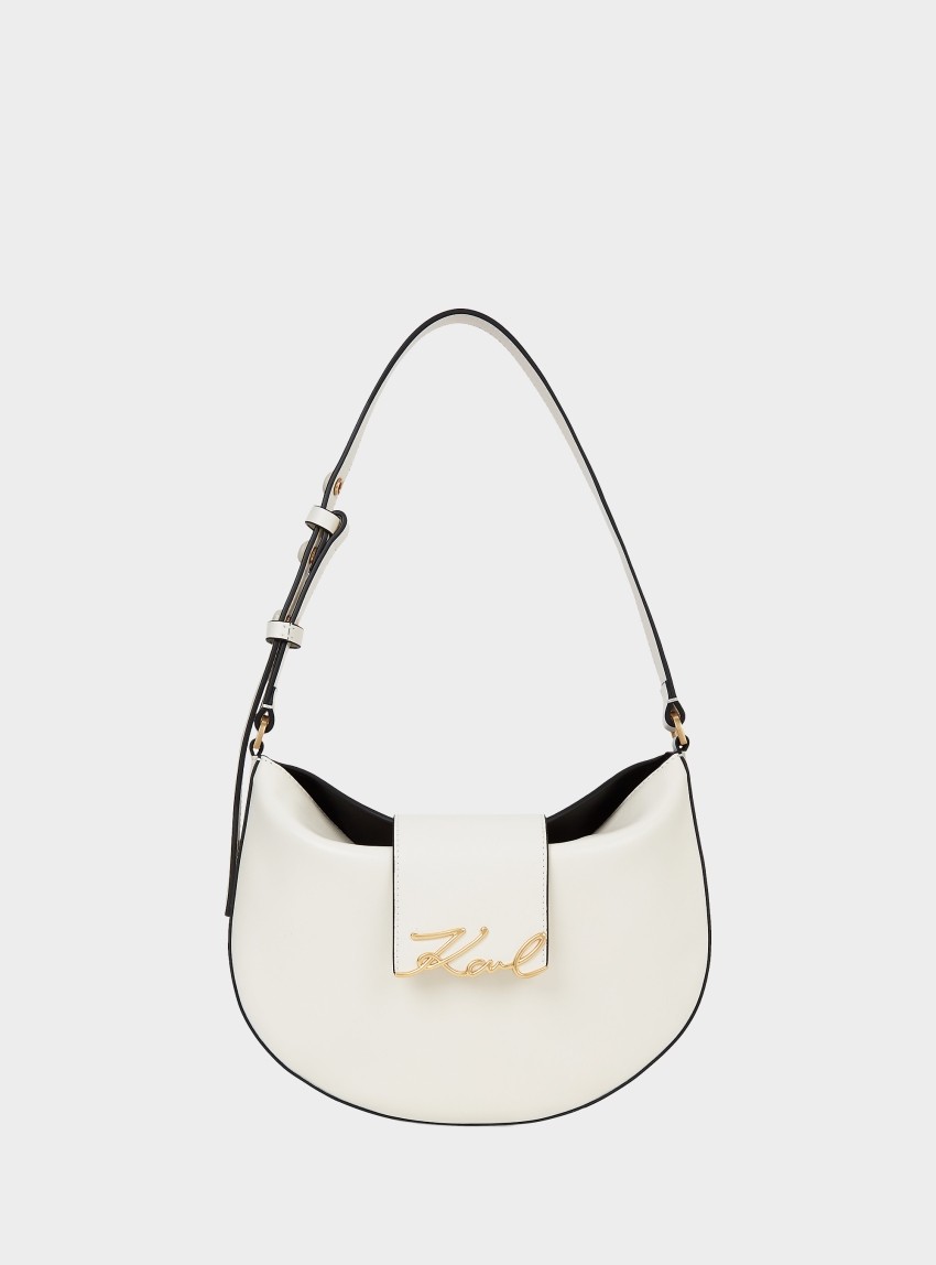 Karl Lagerfeld K/Signature Moon Bag - Off White