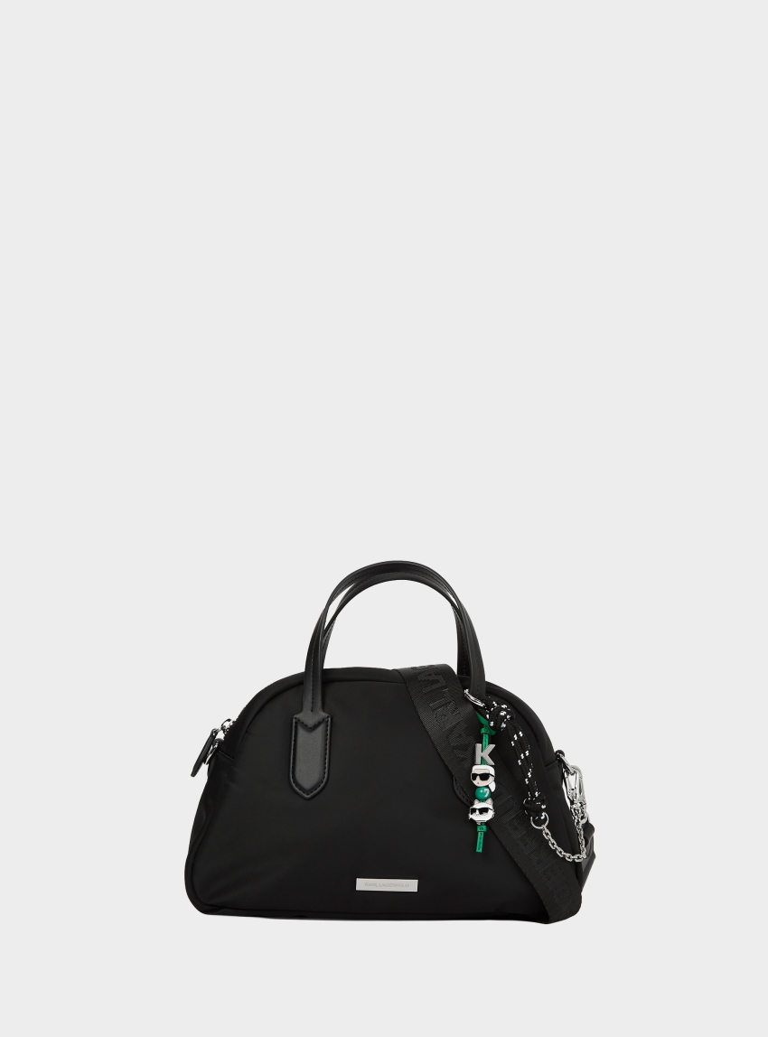 Karl Lagerfeld Ikon Nylon Bowling Bag - Black