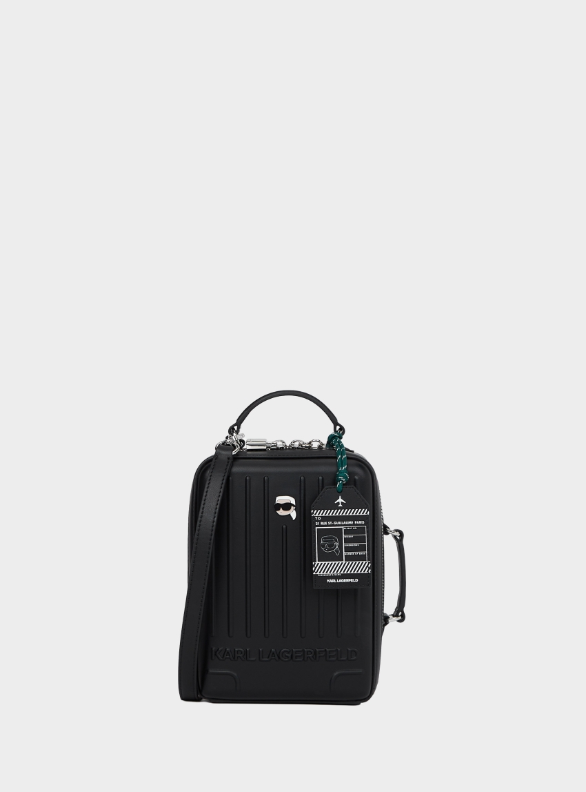 Karl Lagerfeld Ikon Suitcase Crossbody Bag - Black