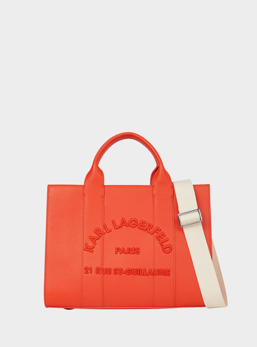 Karl Lagerfeld Rue St-Guillaume Medium Tote Bag - Coral
