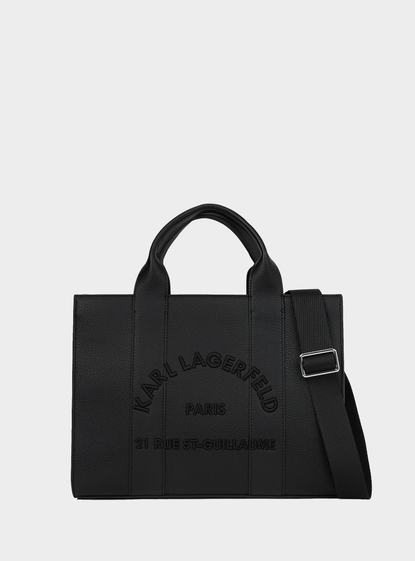 Karl Lagerfeld Rue St-Guillaume Medium Tote Bag - Black