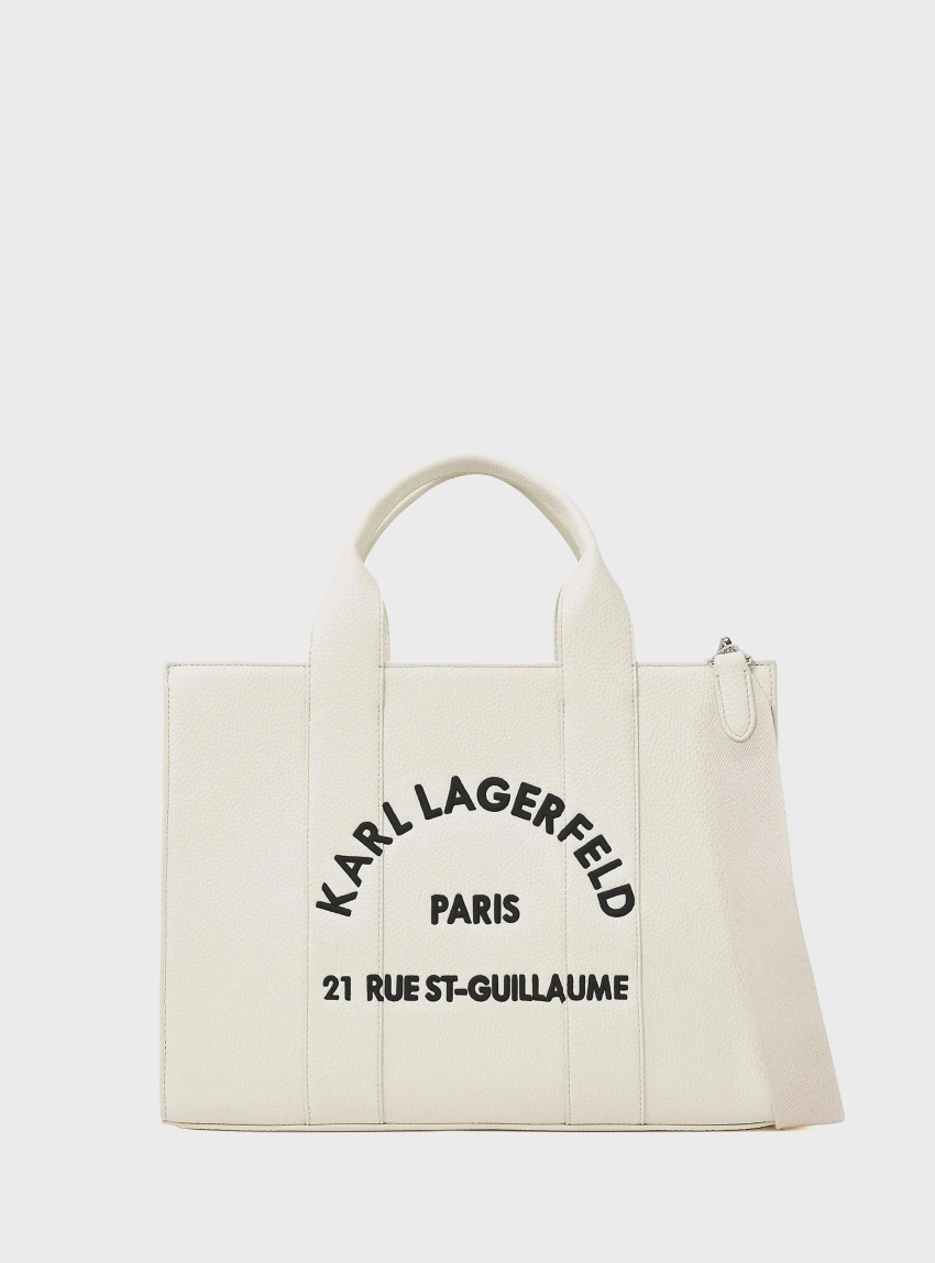 Karl Lagerfeld Rue St-Guillaume Medium Tote Bag - Dark Beige
