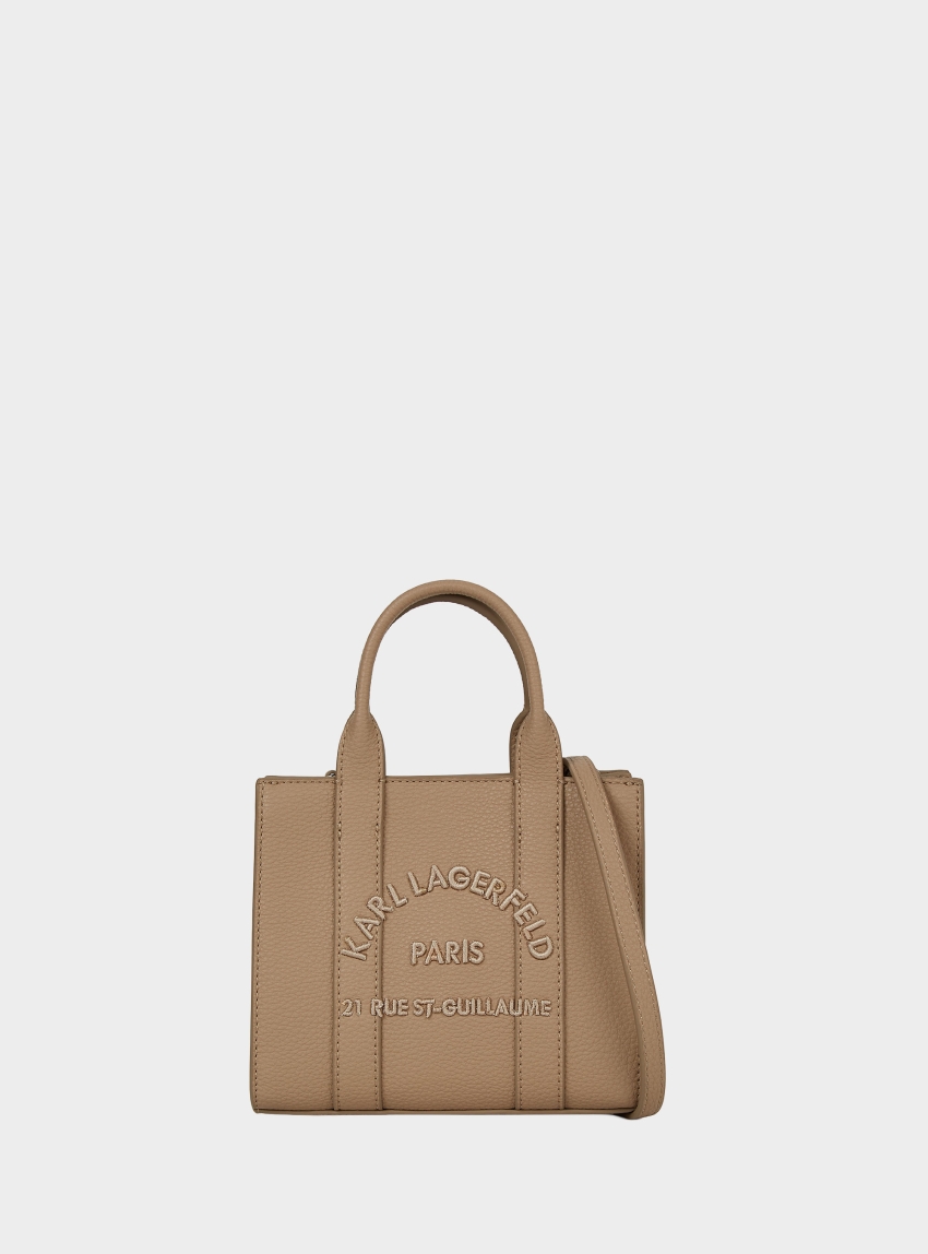 Karl Lagerfeld Rue St-Guillaume Mini Tote Bag - Light Brown