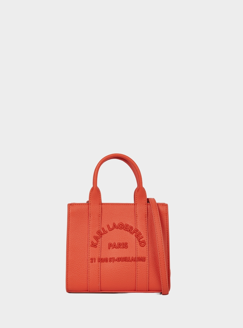 Karl Lagerfeld Rue St-Guillaume Mini Tote Bag - Coral