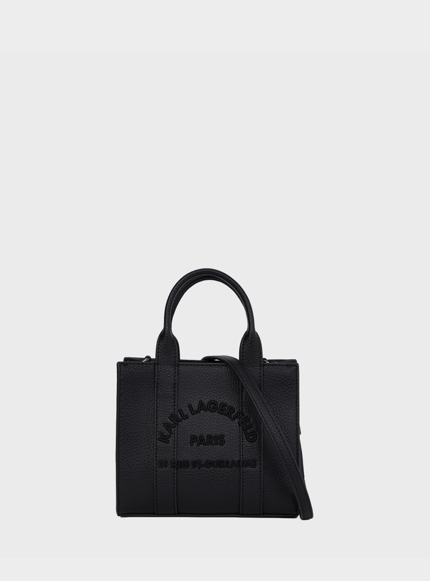Karl Lagerfeld Rue St-Guillaume Mini Tote Bag - Black