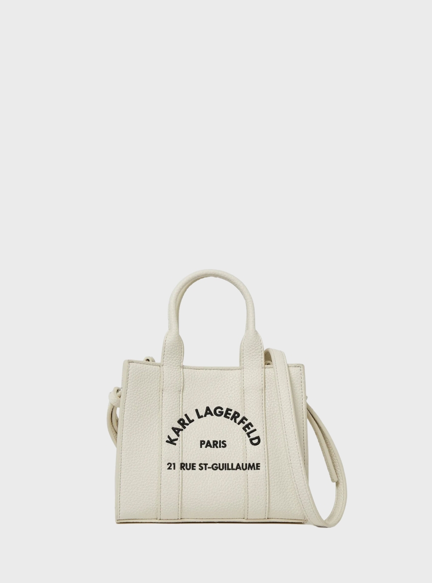 Karl Lagerfeld Rue St-Guillaume Mini Tote Bag - Dark Beige