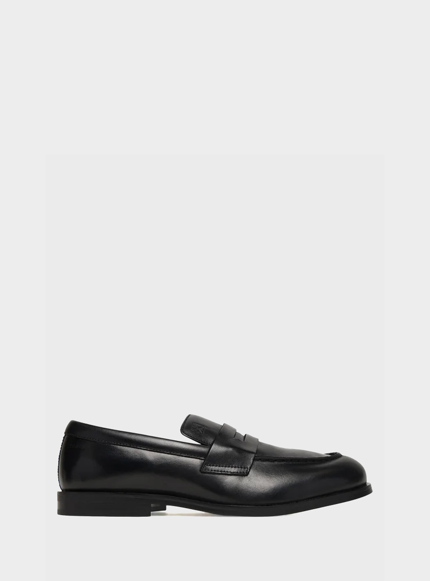 Calvin Klein Leather Airfit® Cushioned Penny Loafers - Black