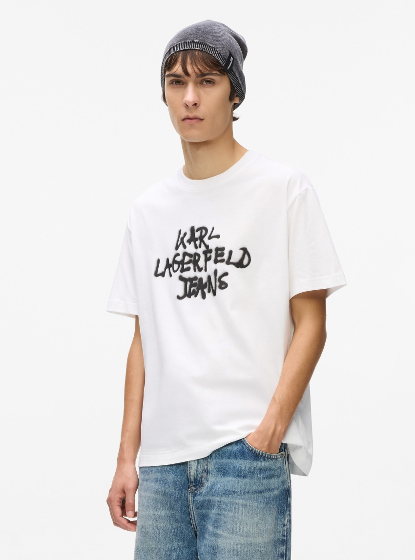 Karl Lagerfeld Jeans Graffiti T-Shirt - White