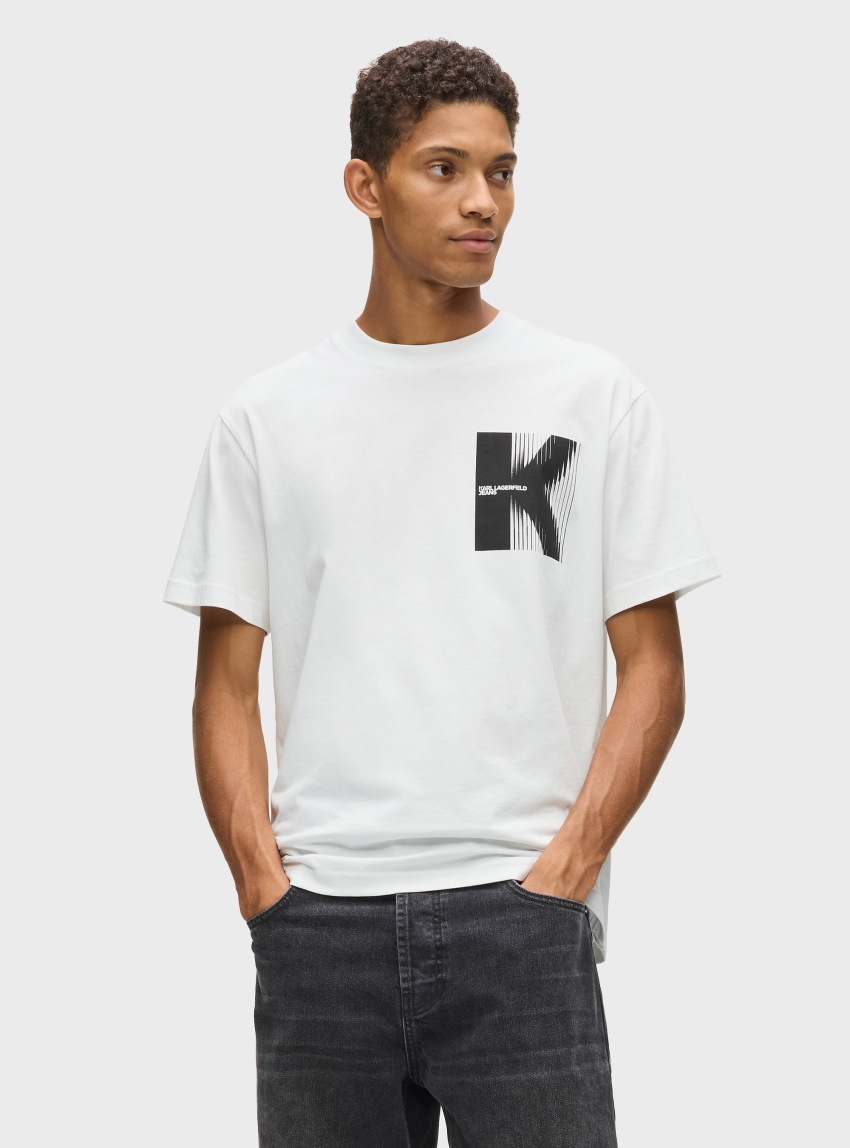 Karl Lagerfeld Jeans K Artwork T-Shirt - White