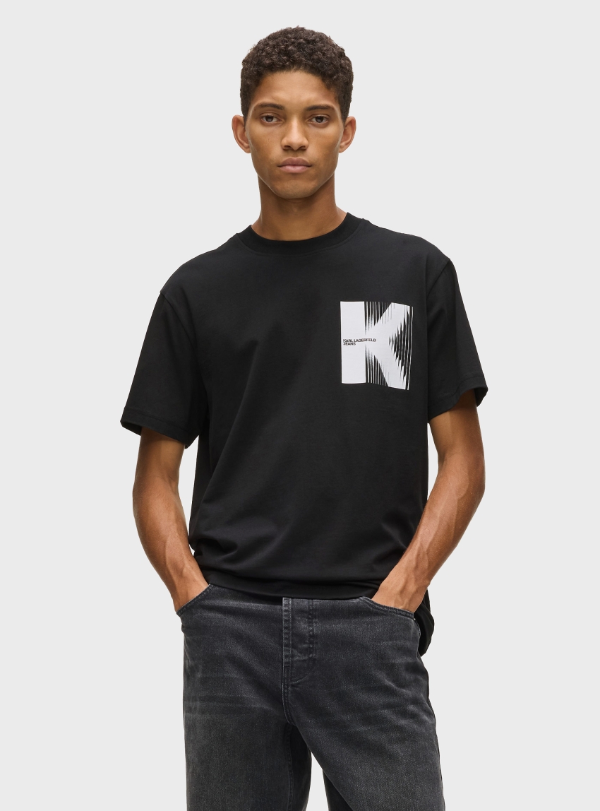 Karl Lagerfeld Jeans K Artwork T-Shirt - Black