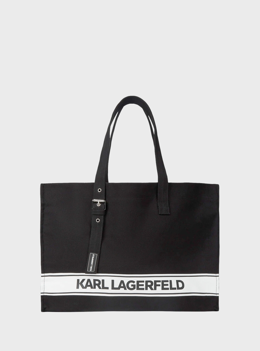 Karl Lagerfeld Logo Beach Bag - Black