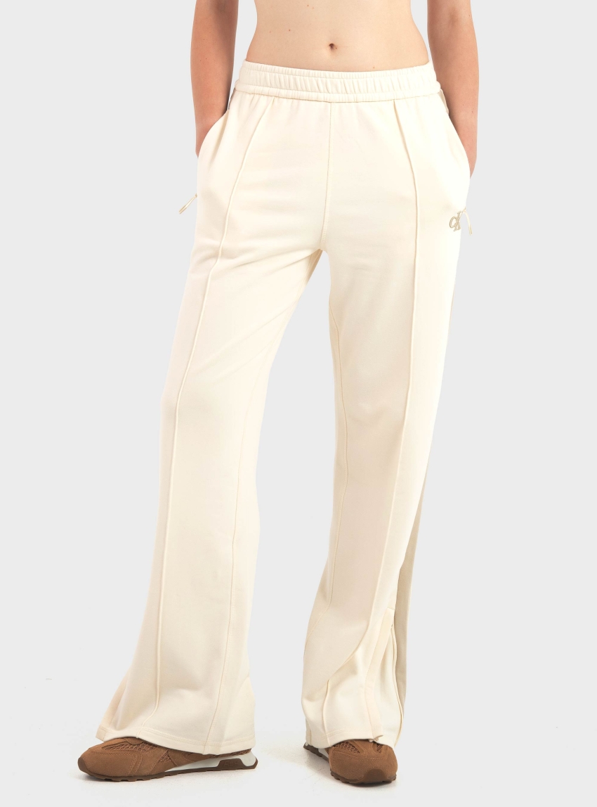 Calvin Klein STRETCH TERRY TRACK PANTS - Off White