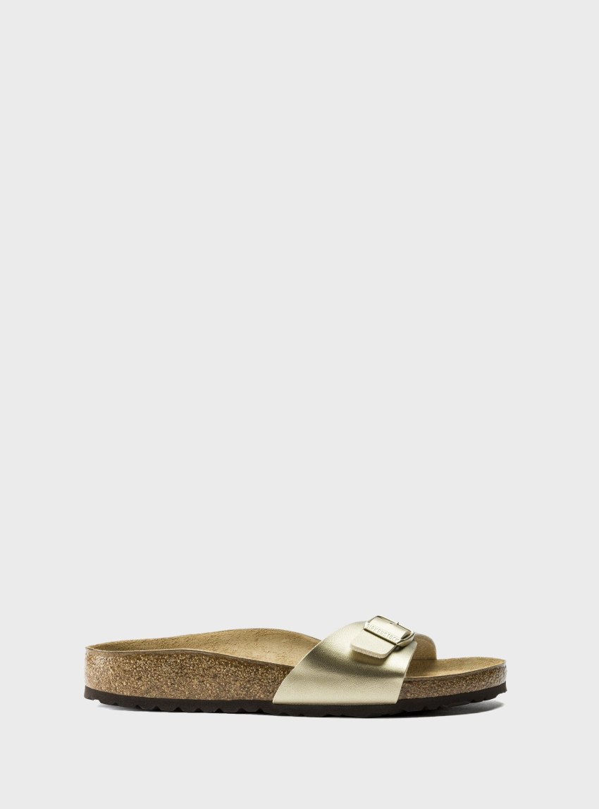 Birkenstock Madrid Birko-For Regular Fit Sandals - Gold