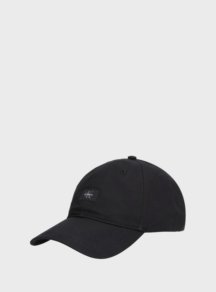 Calvin Klein Monogram Woven Patch Cap - Black