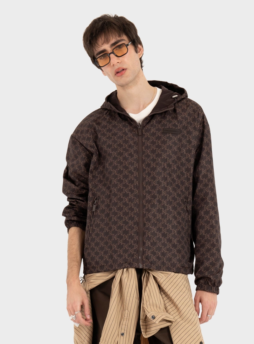 Karl Lagerfeld Hooded Reversible Blouson - Dark Brown