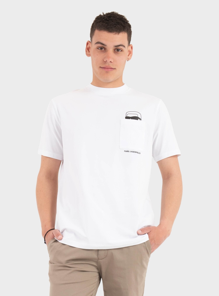 Karl Lagerfeld Pocket T-Shirt - White