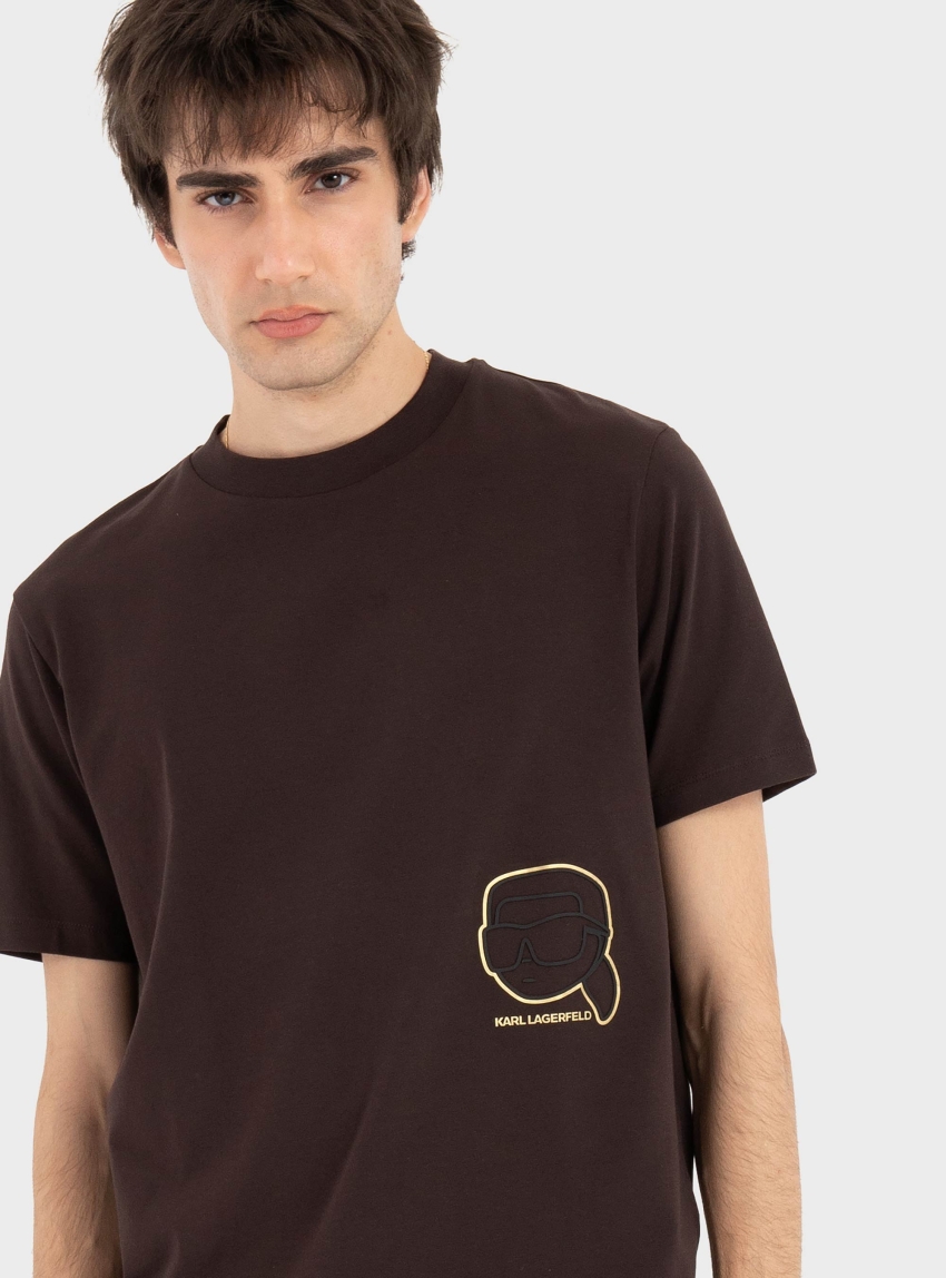 Karl Lagerfeld Ikonik T-Shirt - Dark Brown
