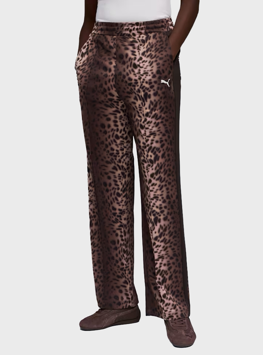 PUMA T7 LEO LUXE Track Pants - Leopard Print