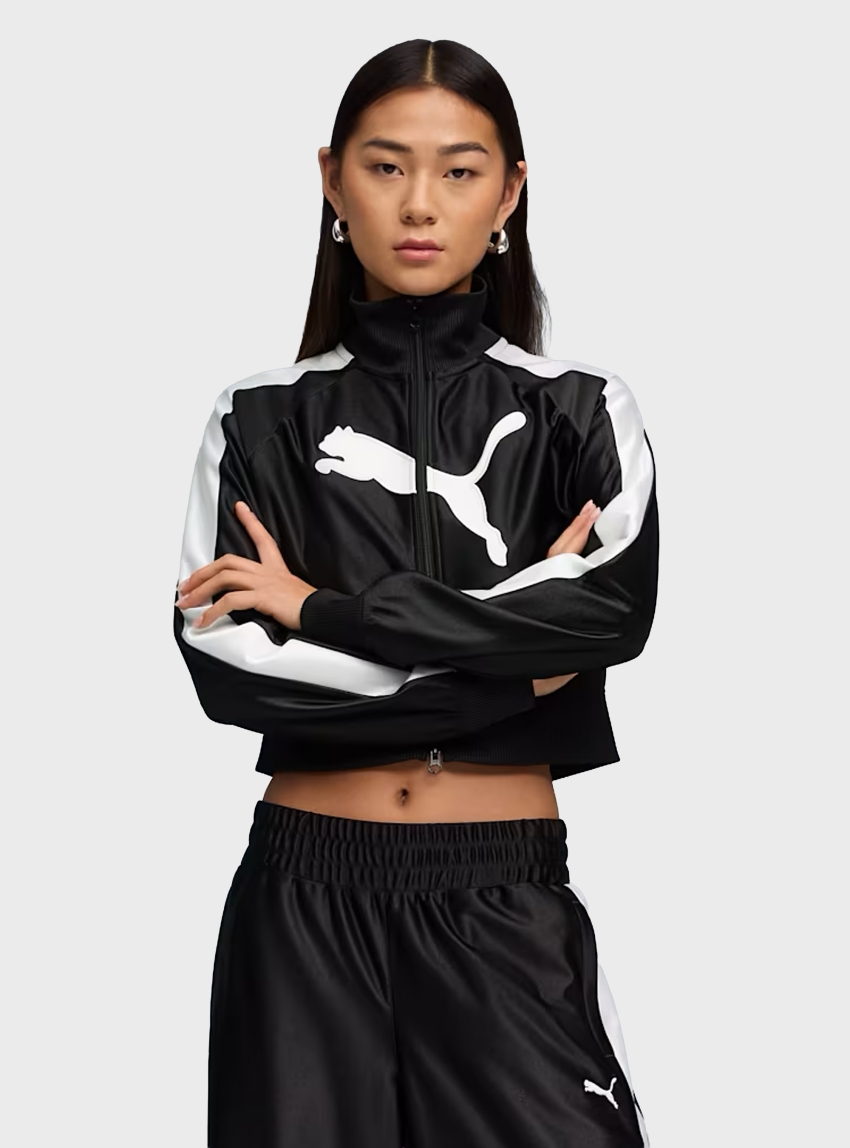PUMA FUTURE.PUMA.ARCHIVE T7 Cropped Track Jacket - Black