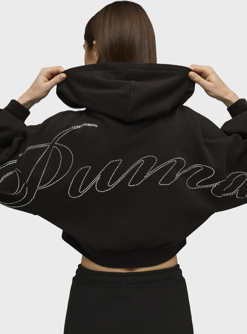 PUMA GRAPHIC Bedazzled FZ Hoodie - Black