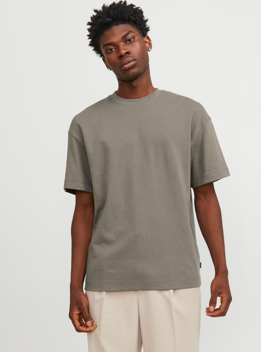 Jack & Jones Urban Edge O-Neck  Tee - Dark Beige