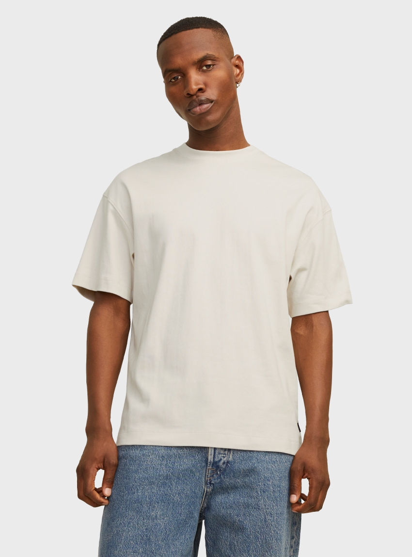 Jack & Jones Urban Edge O-Neck  Tee - Ecru